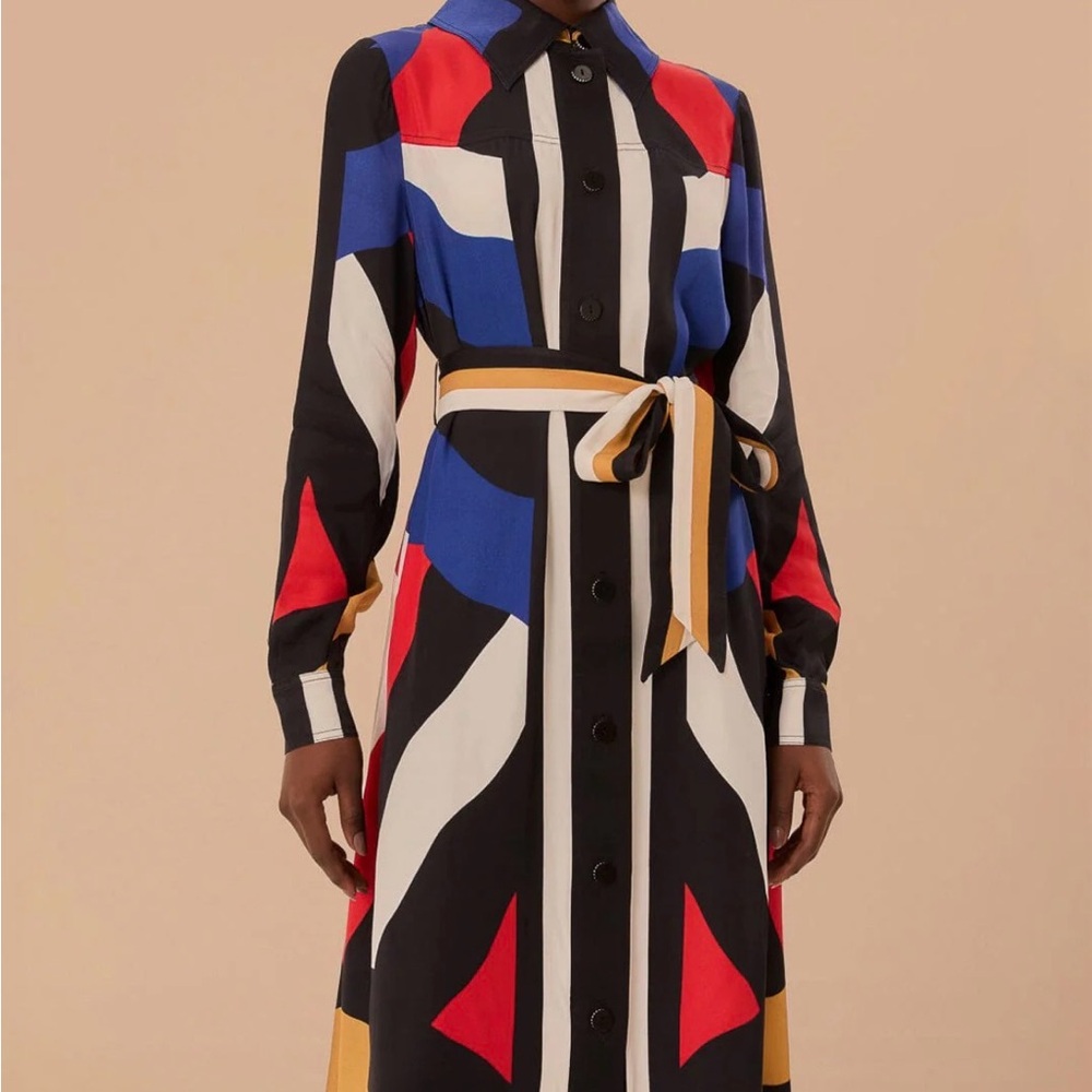 Farm Rio Striped Shirt Dress